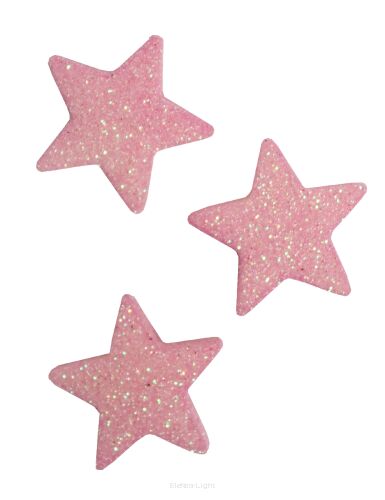 Gwiazdki / Śnieżynki styropianowe brokatowane śr3cm 30szt/opk. (12353)
