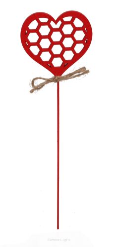 Serce pik czerwone ażurowe HY-4903-4 27/6cm