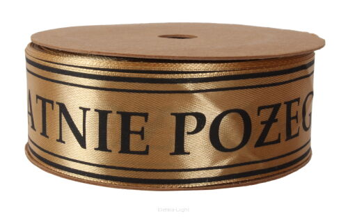 Wstążka pogrzebowa atłasowa drukowana 4cmx25y FX145/149