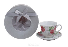 Filiżanka ceramiczna z podstawką w ozdobnym pudełku KF27002/FA-582 26738