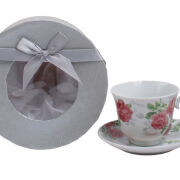 Filiżanka ceramiczna z podstawką w ozdobnym pudełku KF27002/FA-582 26738