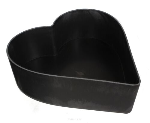 Osłonka serce przecierane szare 26x24x8cmH P0178-26N
