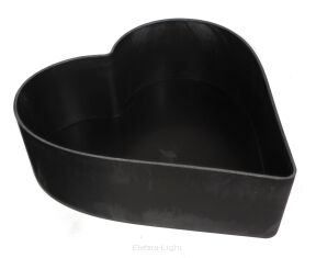 Osłonka serce przecierane szare 26x24x8cmH P0178-26N