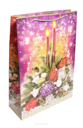 Torebka dekoracyjna Bożonarodzeniowa PAW T-10L 34,5x48x13cm