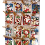 Zawieszka karnecik Bożonarodzeniowy MIX XP2-19037 128szt/opk