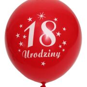 Balony dekoracyjne "18" 100szt/opk.śr12"/ok30cm