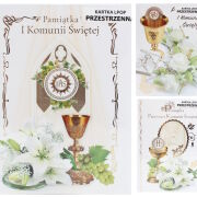 Kartka LPOP przestrzenna Pamiątka I Komunii Świętej Pol-Mak 19x13,5cm -wybór losowy