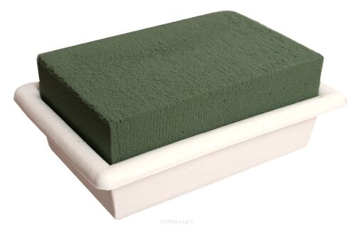 Dekoracja stołu 10cm kolor: biały wkład: zielony