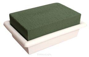 Dekoracja stołu 10cm kolor: biały wkład: zielony