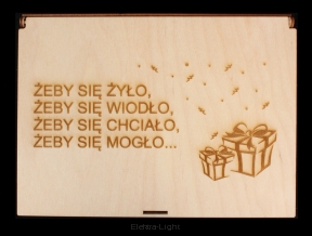 Drewniane pudełko na życzenia 23,5x18,5x2cm