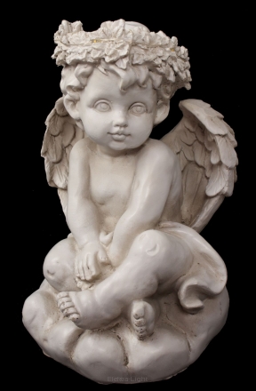 Anioł gliniany podświetlany figurka 26011 QTY716195FD-1 19cm