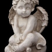 Anioł gliniany podświetlany figurka 26011 QTY716195FD-1 19cm