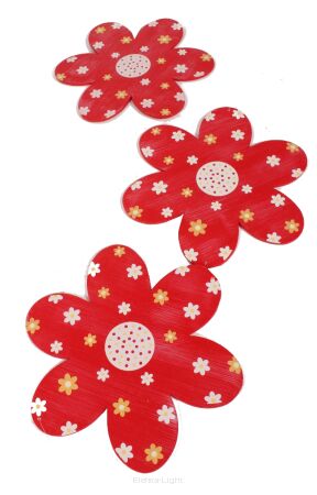 Duże drewniane kwiaty girlanda ZL06E338 śr28cm