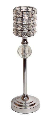 Świecznik dekoracyjny z akrylowymi kamieniami KF135-1 44cm