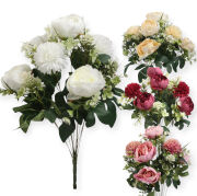 Bukiet piwonia / czosnek T87-23-0731-1 h50cm