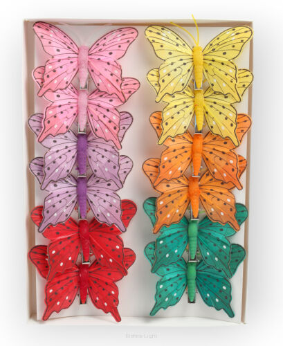 Motyl dekoracyjny na klipie 8cm 01609 (19080/1)