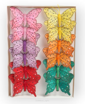 Motyl dekoracyjny na klipie 8cm 01609 (19080/1)