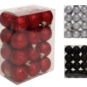 Bombki brokatowane styropianowe 158CAN4-24/PCV 4cm/24szt