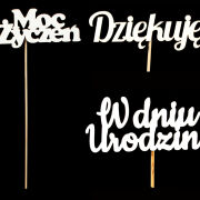 Biały pik sklejka MECH napis 12884 różne wzory
