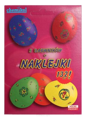 Barwniki do jaj 5 kolorów + naklejki  17059