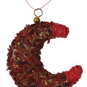 Bombka zawieszka księżyc / dzwonek 10cm WH593RT-4 / WH609RT-C