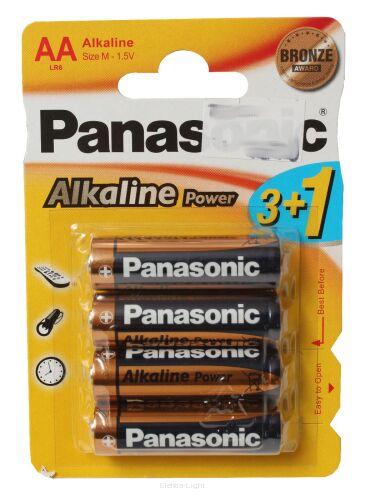 Bateria Panasonic Alkaline Power AA LR6 Size M 1,5V