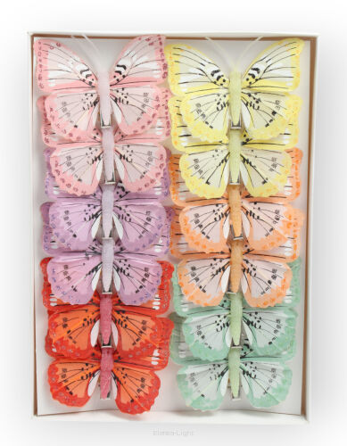 Motyl dekoracyjny na klipie 8cm A21017 (19080/1)