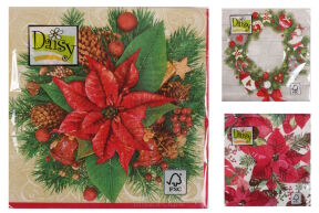 Serwetki DAISY świąteczne SDGW BN 20szt 33x33cm -różne wzory