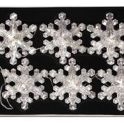 Lampki śnieżynki światło ciepłe śr14cm 6szt/kpl CND002