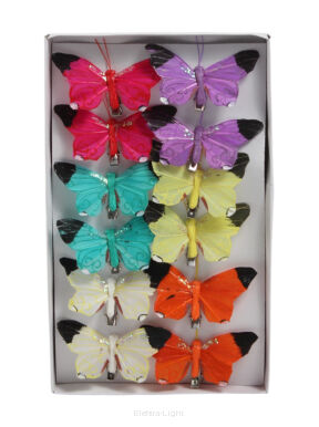 Motyl dekoracyjny na klipie 13ABX0090 8cm (19080/1)