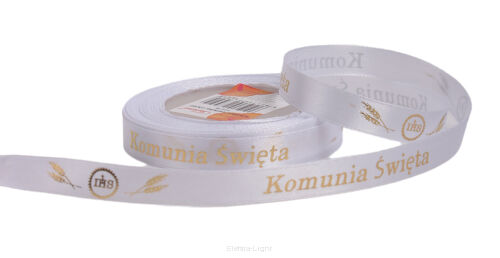 Wstążka atłasowa obszywana IHS 1,2cmx20y (30816)