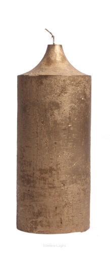 Świeca rustykalna metalizowana walec 100/250mm (10700)