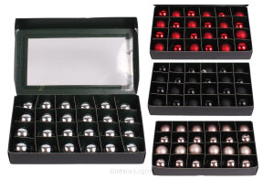 Bombki szklane 25mm/24sztuki 7631AB (16350)