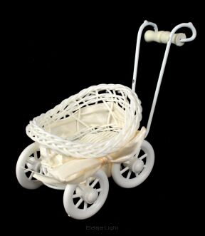 Wózek rattanowy dekoracja HT1706048 8,5x7/h9cm