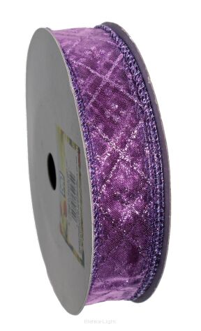 Wstążka szyfon z brokatem 2,5cmx9m RIBBON67
