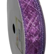 Wstążka szyfon z brokatem 2,5cmx9m RIBBON67