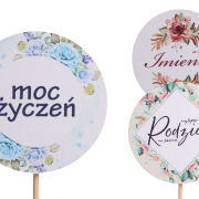 Pik dekoracyjny ze sklejki Topper śr6cm h27cm  różne okazje