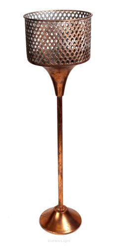 Świecznik jak kielich metalowy  267CAN0729 h58/śr16cm