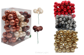 Bombki szklane na druciku 30mm 72szt EG15057 (13491)