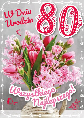 Karnet ARMIN CYFRA GM urodziny kwiaty (92269)