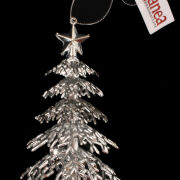 Zawieszka świąteczna plastik choinka 15cm 9CAN17002 SILVER