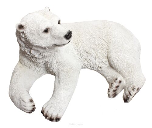 Niedźwiedź polarny leżący z tworzywa figurka 20160077/2016 sz26/h15cm 238.179