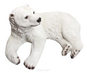 Niedźwiedź polarny leżący z tworzywa figurka 20160077/2016 sz26/h15cm 238.179