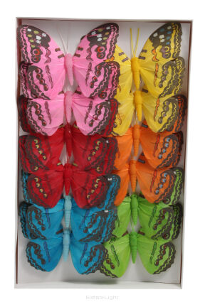 Motyl dekoracyjny na klipie 282813 18cm (19332)