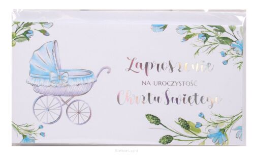Zaproszenie na chrzest św. Kotek wybór wzoru losowo 