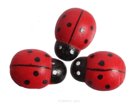 Biedronki przyklejki drewniane  15mm/24szt