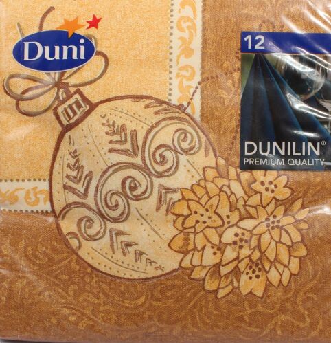 Serwetki flizelinowe DUNI Yule Tide Creme 40x40cm