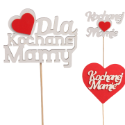Pik dekoracyjny drewniany napis Dla Mamy /Kochanej Mamie (12884)