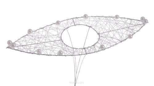 Kryza do samodzielnego modelowania Liść z perłami aluminiowa 48CAN106949 28cm 