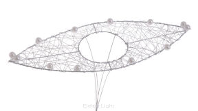 Kryza do samodzielnego modelowania Liść z perłami aluminiowa 48CAN106949 28cm 
